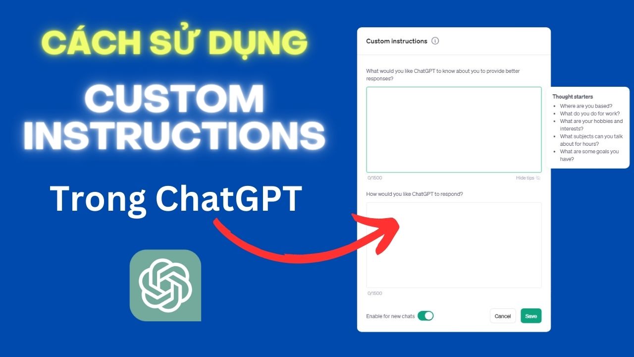 Read more about the article Cách sử dụng Custom instructions của ChatGPT để tìm hiểu và đào sâu về kiến thức mới